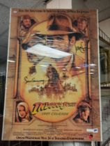 SIGNED INDIANA JONES MOVIE POSTER (HARRISON FORD & SEAN CONNERY)