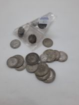 COLLECTIO9N OF MOSTLY EARLY SILVER COINS