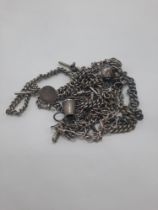 SEVEN H/M SILVER FOB CHAINS