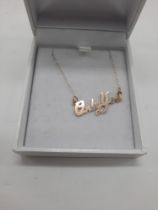 9CT GOLD ''ONLY YOU'' PENDANT & CHAIN