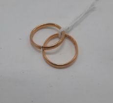 2 X 22CT GOLD RINGS