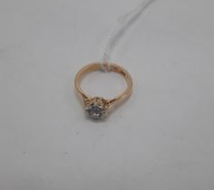 18CT DIAMOND SOLITAIRE RING SIZE L