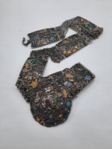 EARLY POSSIBLE RUSSIAN ENAMELLED BELT WITH POSSIBLY SOME LOW GRADE SILVER CONTENT TO THE MAIN