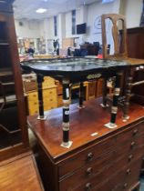 PAPER MACHE EBONY TABLE