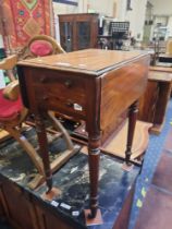 TWO DRAWER DROP LEAF TABLE
