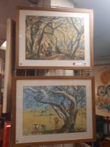 PAIR OF WATERCOLOURS - SIGNED