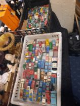 COLLECTION OF DIE CAST TOY CARS APPROX TOTAL TO INCLUDE DINKY, MATCHBOX, CORGI, MECCANO ETC