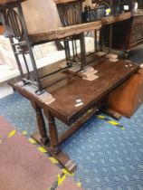 REFECTORY STYLE DRAWLEAF TABLE