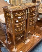 PAIR OF INLAID FOUR DRAWER CHESTS