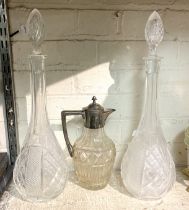 2 DECANTERS & JUG