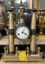 BRONZE CHERUB COLUMN CLOCK - 59 CMS (H) APPROX