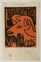 SIGNED PICASSO PRINT FROM THE 1952 EXHIBITION REF NO PP- STOCK 564 - 20C ART INTERNATIONAL, NICE,