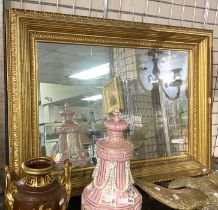 LARGE GILT FRAMED MIRROR 11CMS X 80CMS