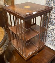 INLAID REVOLVING BOOKCASE