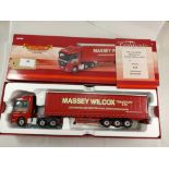 Corgi Mercedes Actros Curtainside - Massey Wilcox - VGC-Box good