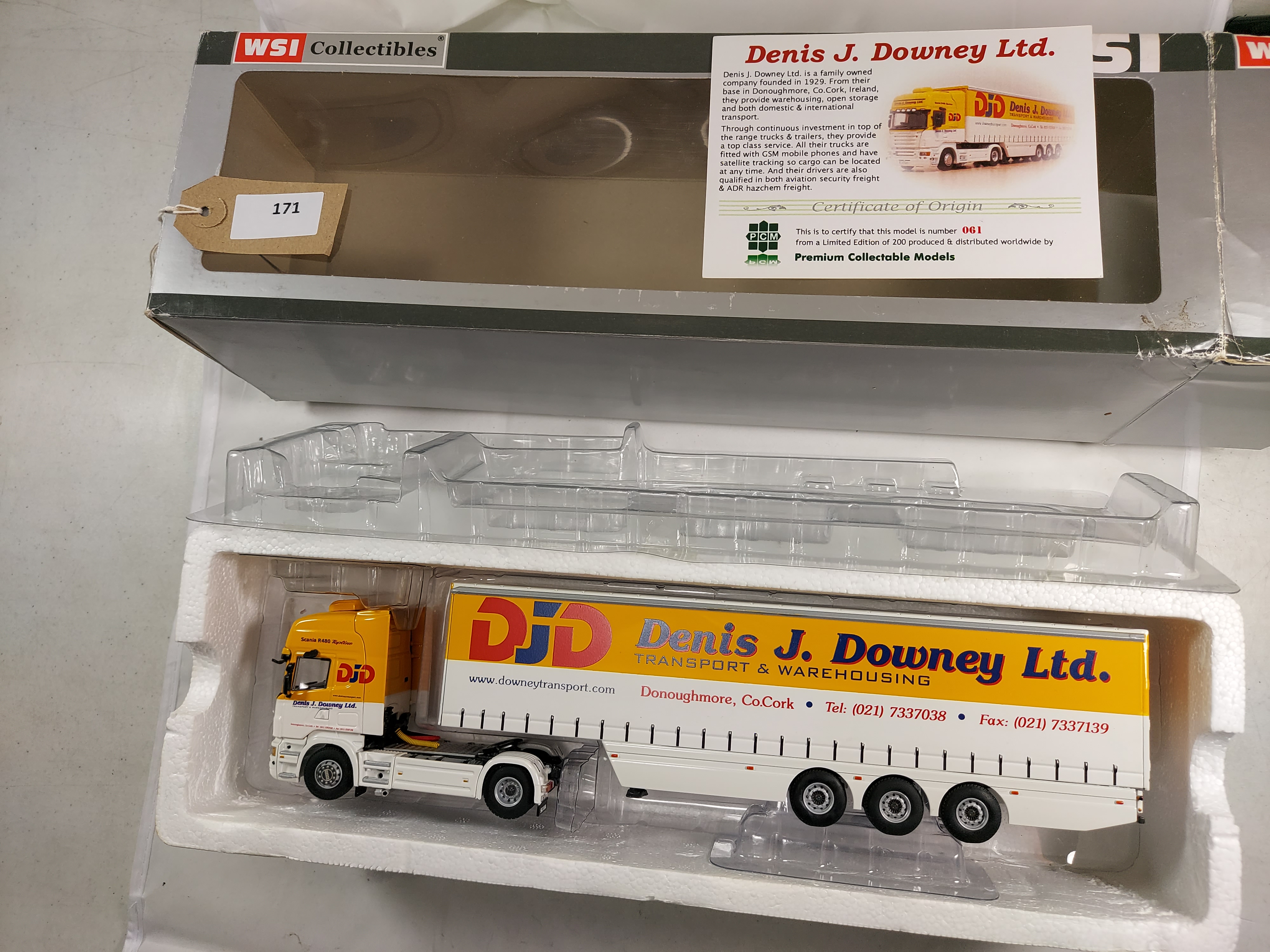 WSI Scania R Topline & Trailer - Dennis J Downey - VGC - Box worn