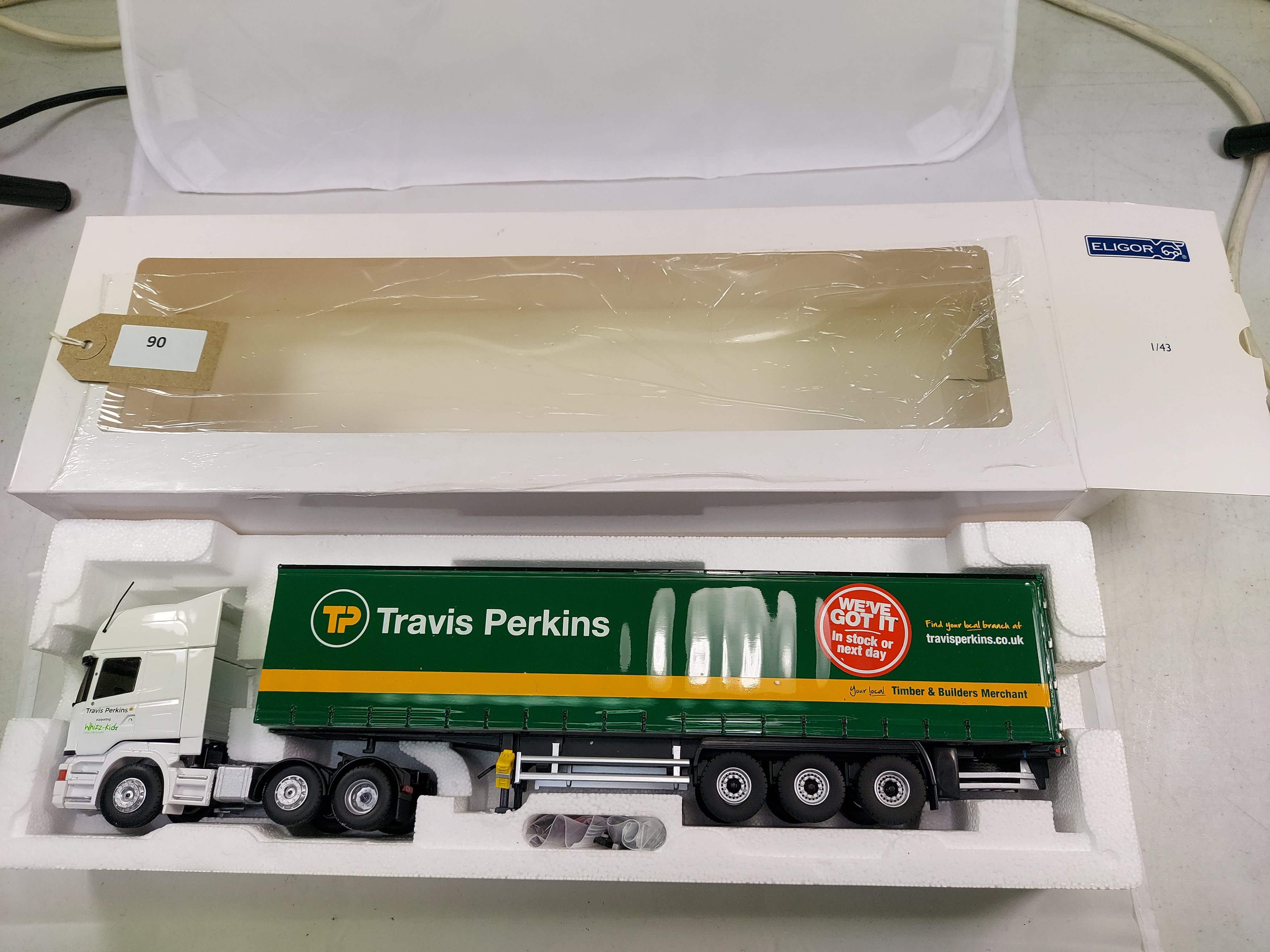 Eligor Scania R Series Topline Tautliner - Travis Perkins - GC- Box slight wear