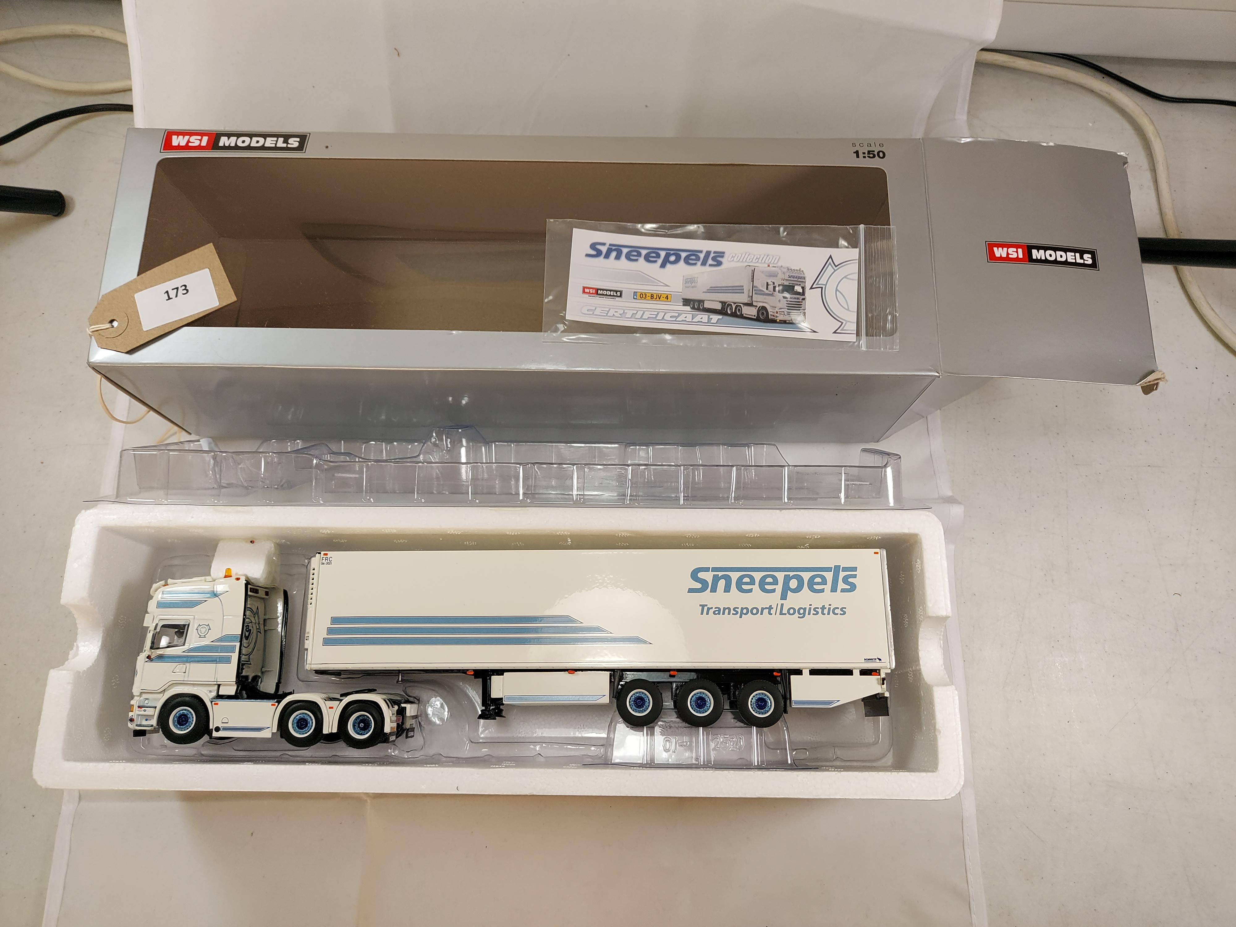 WSI Scania Streamline Topline Twin Steer & Reefer Trailer - Sneepels Transport - VGC - Box worn