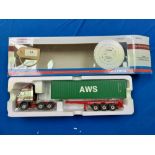 Corgi Volvo FH Globetrotter Skeletal Trailer & Container - N T Whitfield Transport - GC - Box worn