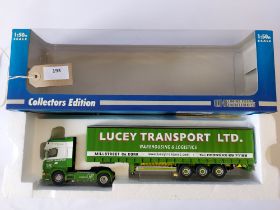 Universal Hobbies Scania R500 & Curtainside Trailer - Lucey Transport - GC - Box OK