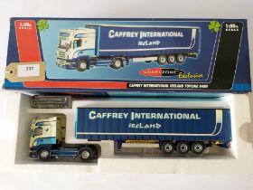 Universal Hobbies Scania Topline R480 & Curtainside Trailer - Caffrey International - GC - Box worn