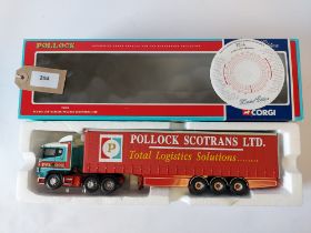 Corgi Scania Curtainside - Pollock (Scotrans) Ltd - VGC - Box slight wear
