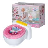 BABY born Bath Poo-Poo Toilet - Real Sound Effects - For Small Hands - Rainbow Glitter Poo - 43 cm 