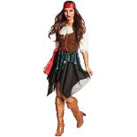 Boland 8236872 83534 Piratess Storm Costume Womens Brown/White/Red S (36/38)