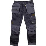 DEWALT Men's Harrison Pro Stretch Trousers Waist 29 Leg 42W, Black/Grey, UK