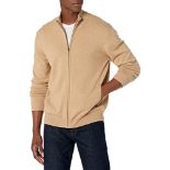 Amazon Essentials Men's Cotton Full-Zip Sweater