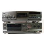A Technics control AV receiver, SA-GX230D, and a Technics single cassette deck, RS-BX501 (2)