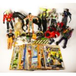 Twenty Action Man comics, together with nine Action Man figures from the 2000s, including off road