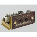 A Emston radiogram chasis valve radio, c.1950, 36cm x 16cm x 24cm