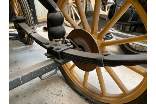 Cumbria Carriages Driving School six person Cart, offered in yellow with 27 inches wheels, front and - Image 8 of 8