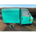 Piaggio APE, 49cc. Registration number unregistered. Chassis number TBC. Engine