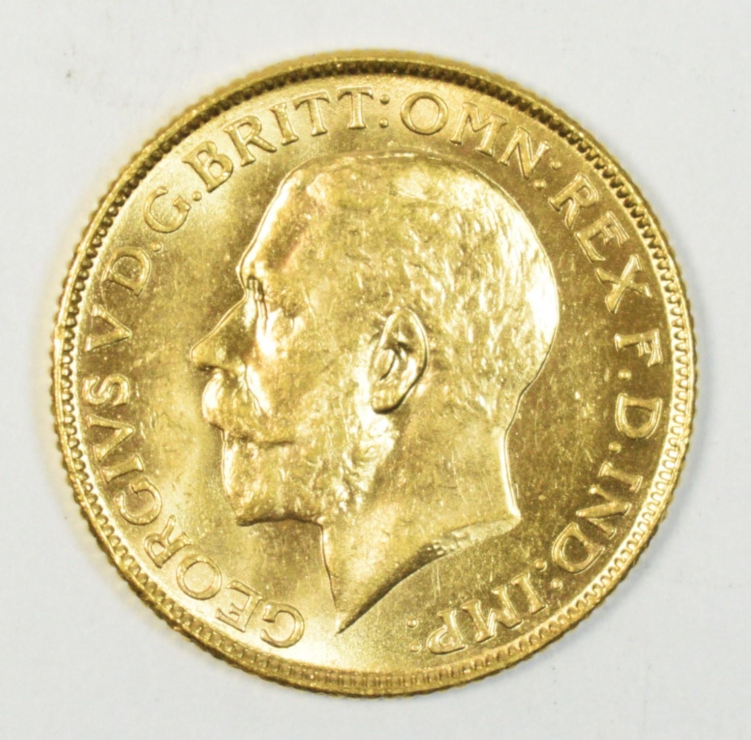 George V full sovereign 1918, India mint