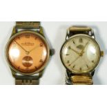 Bilor, a stainless steel manual wind gentleman's wristwatch, with bronze dial, 33mm and Avia, a