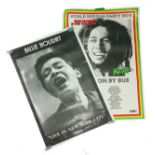 A collection of over forty Bob Marley posters - World Reggae Party 1978 'Babylon By Bus' 97cm x