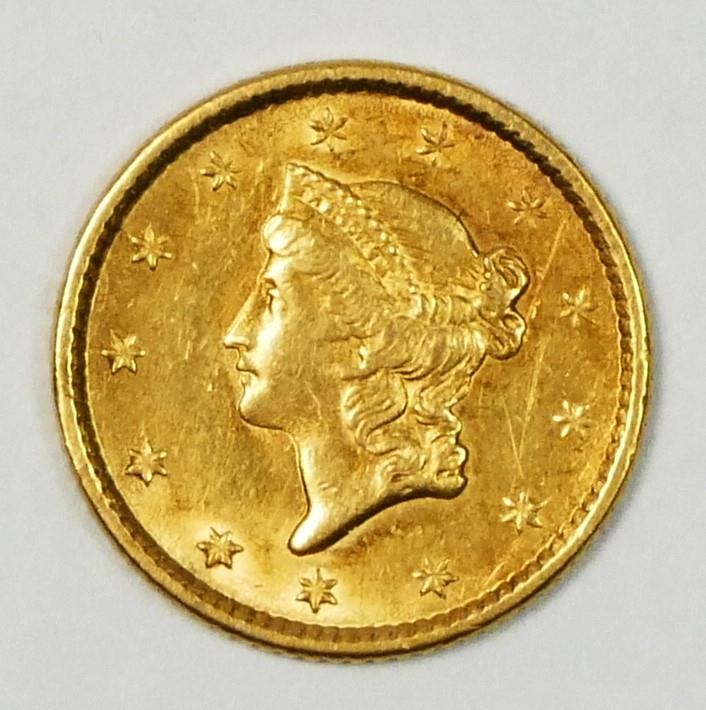 United States of America, 1853 one dollar gold coin, 1.7gm. - Image 2 of 2