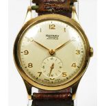 Rotary, a 9ct gold presentation manual wind gentleman's wristwatch, Birmingham 1951, 25 years