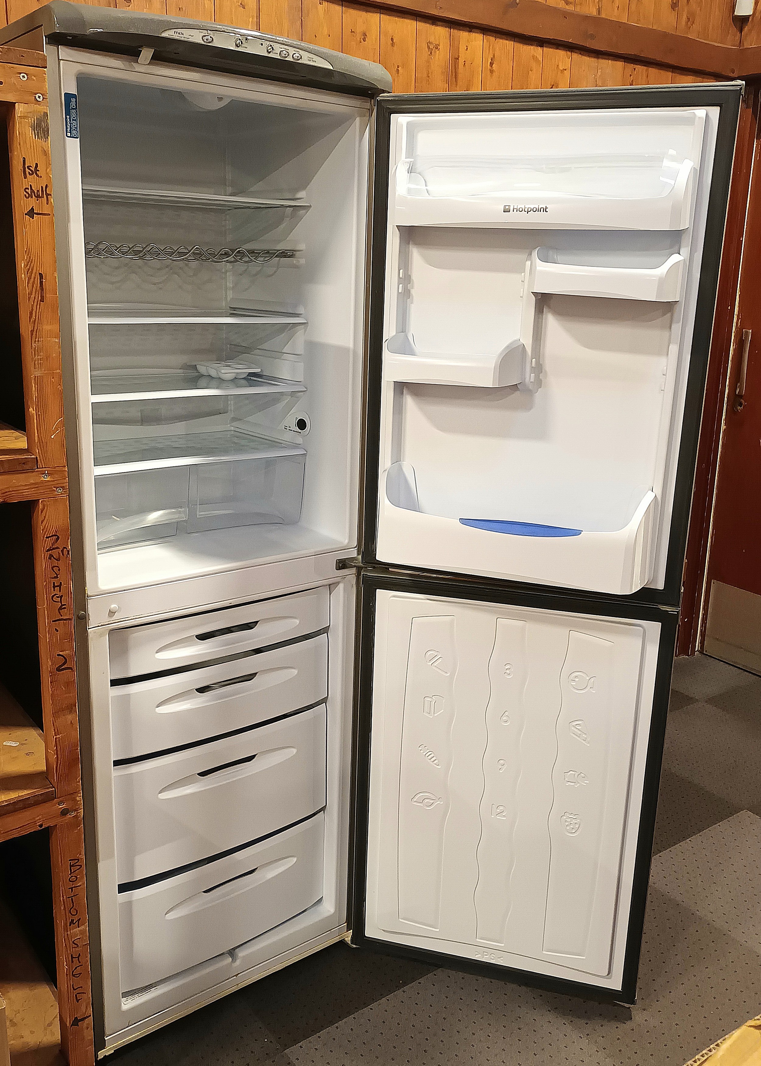 A Hotpoint 'Future' fridge/freezer, model number FFA74 H180, W60, D60cm. - Image 2 of 2