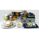 A collection of mid 20th century & later ceramics and glassware, to include Ringtons pottery pieces,
