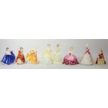 Eight Royal Doulton ceramic figurines, to include 'Natalie' HN3173, 'Victoria' HN2471 'Elaine'