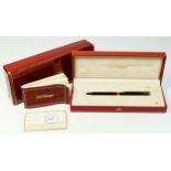 Dupont, a Laque de Chine ballpoint pen, c.1991, reference 45290, number 58EHZ01, guarantee card,