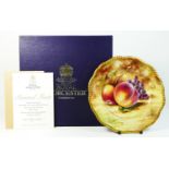 A Royal Worcester plate, Hand Painted Fruit Study, stamped HEE.TB., artist signed by S.Wood, 20cm,