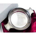 A Scottish silver quaich, by Francis Howard, Edinburgh 1921, with cast Gaelic handles, 14.5cm across