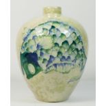 A Moorland vase, signed L B Moorcroft, Moorland, Chelsea Work Burslem, 199, 15cm tall, boxed