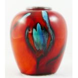 A Poole Pottery baluster vase, Living Glaze, 16cm tall