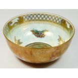 A Wedgwood bowl, Butterfly lustre, 9cm tall, 20cm diameter, stamped Z4830 on base