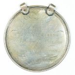 Of Odd Fellows interest, a Victorian silver presentation plaque, unmarked, inscribed "HELD, At the